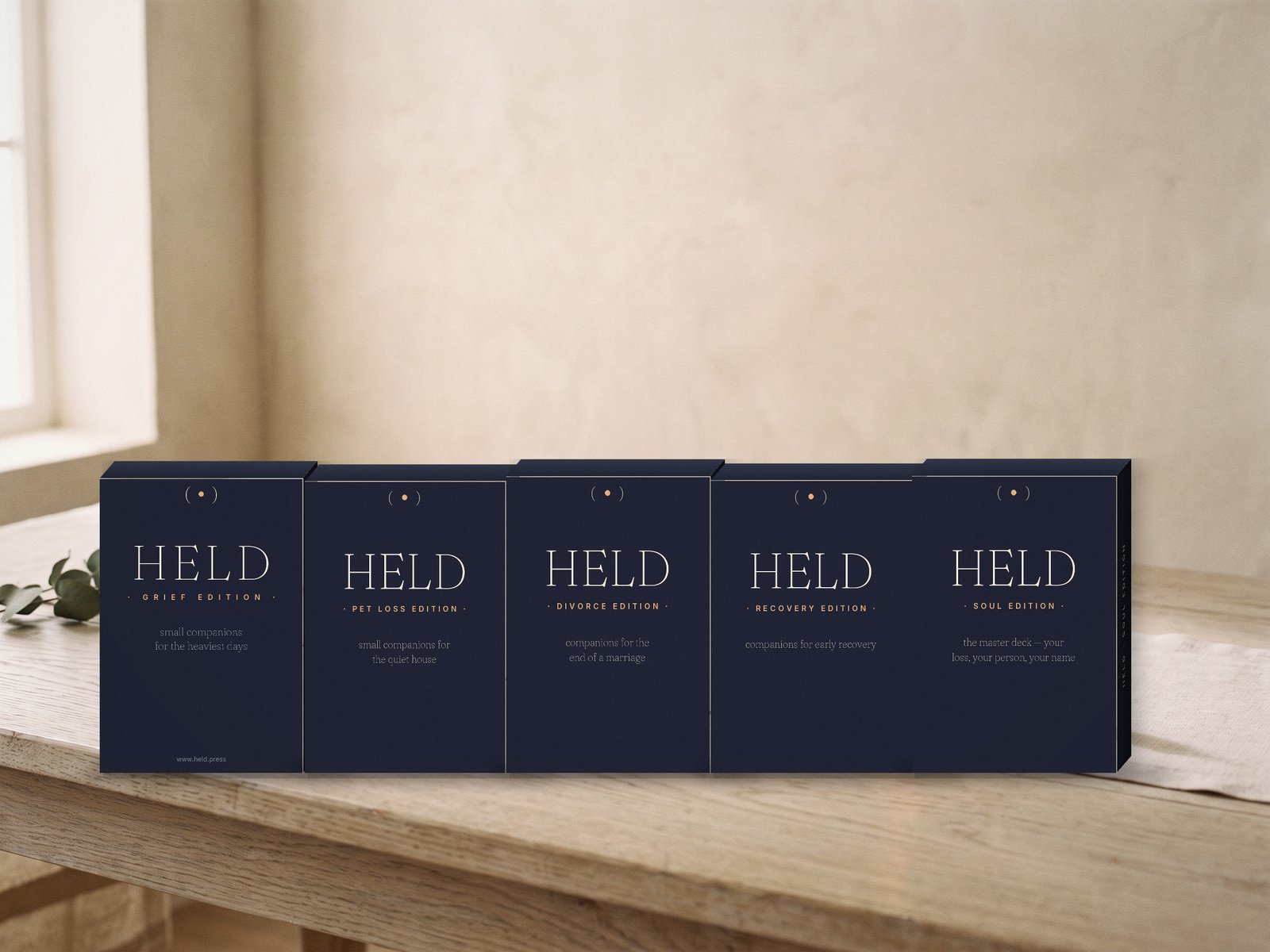 The full HELD library — five decks